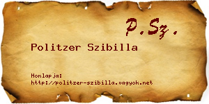 Politzer Szibilla névjegykártya